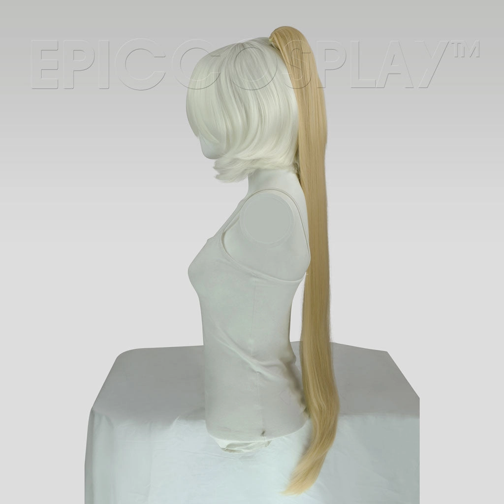 35" Blonde Mix Straight Ponytail Clipon