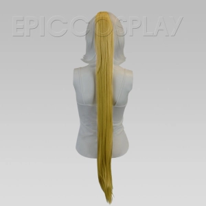 35" Caramel Blonde Straight Ponytail Clipon