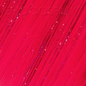 35" Tinsel Blended Weft Extension - Raspberry Pink