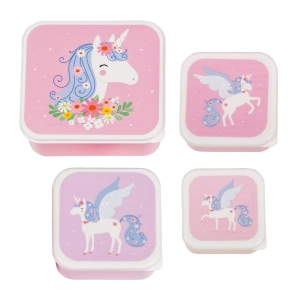 A Little Lovely Company Lunch & Snack Box Set Unicorn