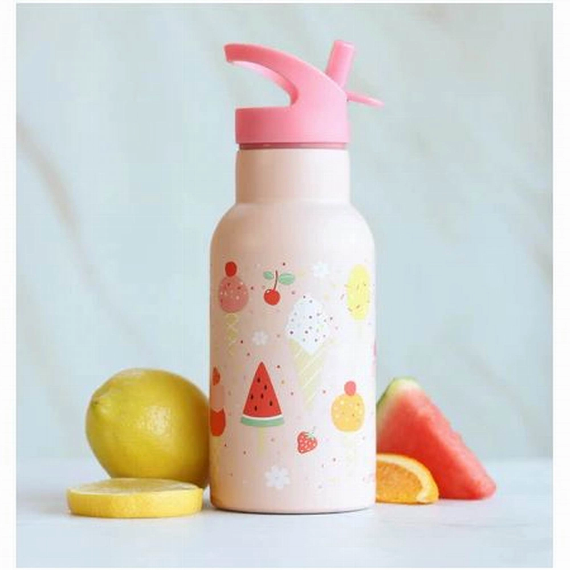 A Little Lovely Company Stainless Steel Drink Bottle: Ice-Cream