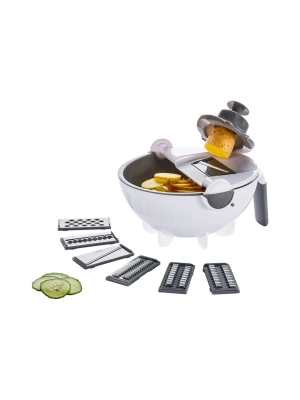 Bowl With Strainer & Multifunctional Grater