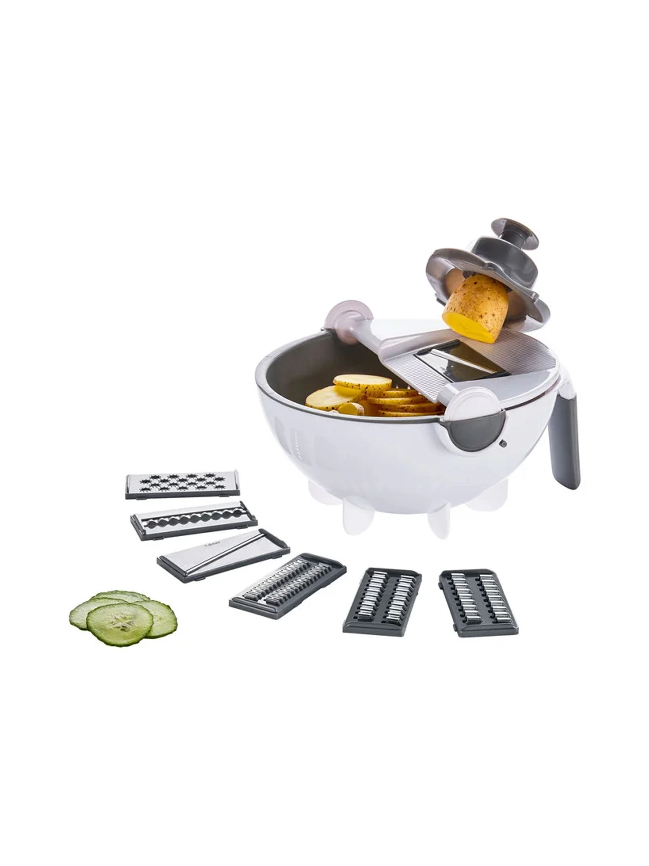 Bowl With Strainer & Multifunctional Grater