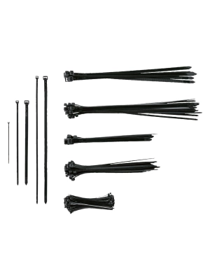 Cable Tie Set, 251 Pieces, Black