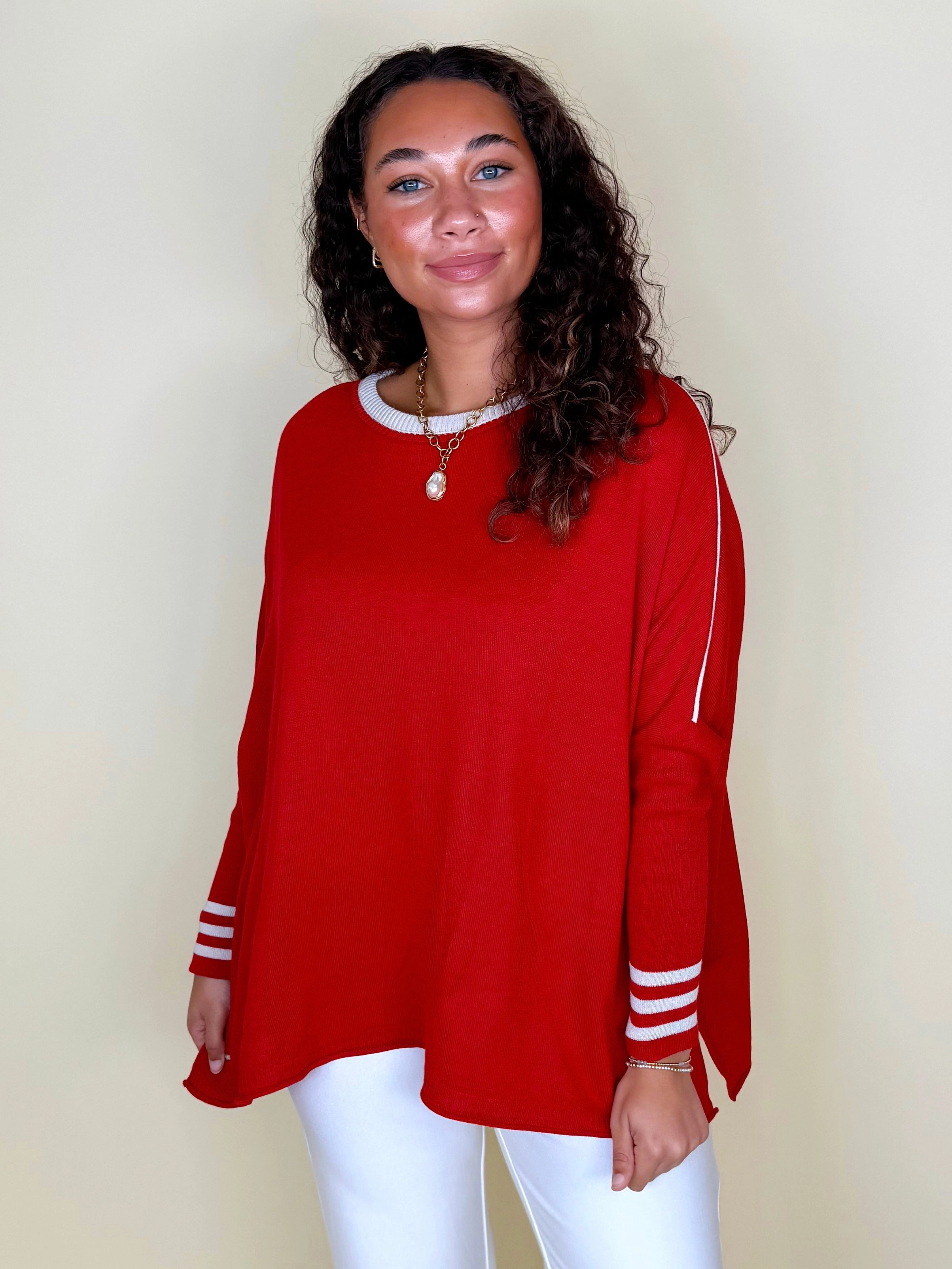 Catalina Crewneck Colorblock Sport Sweater | MERSEA