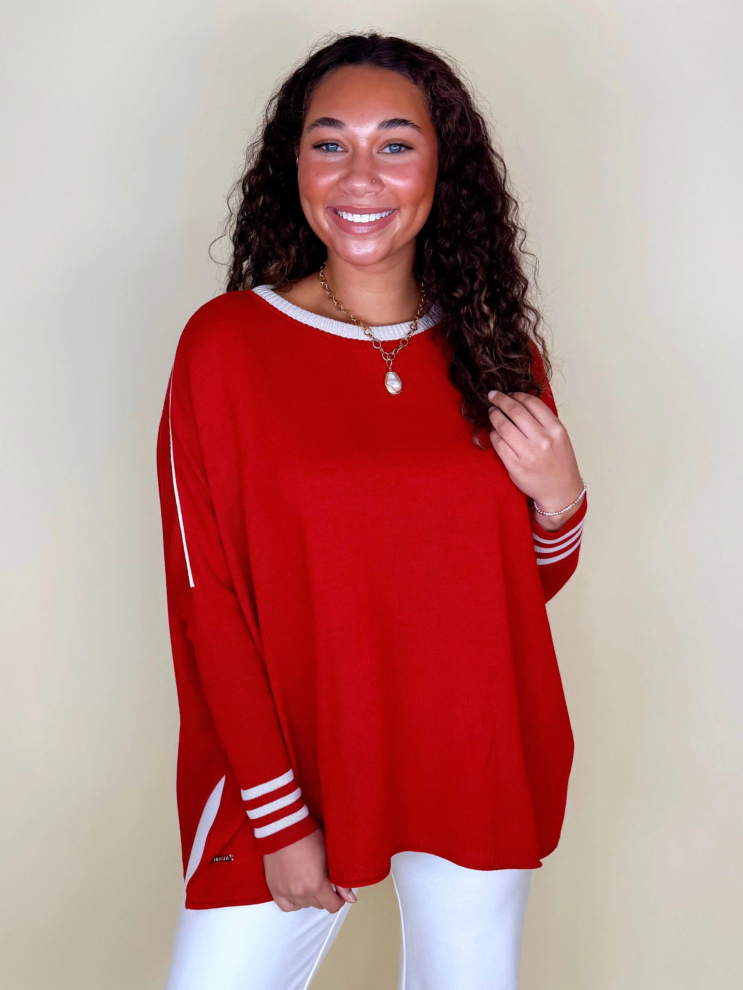 Catalina Crewneck Colorblock Sport Sweater | MERSEA