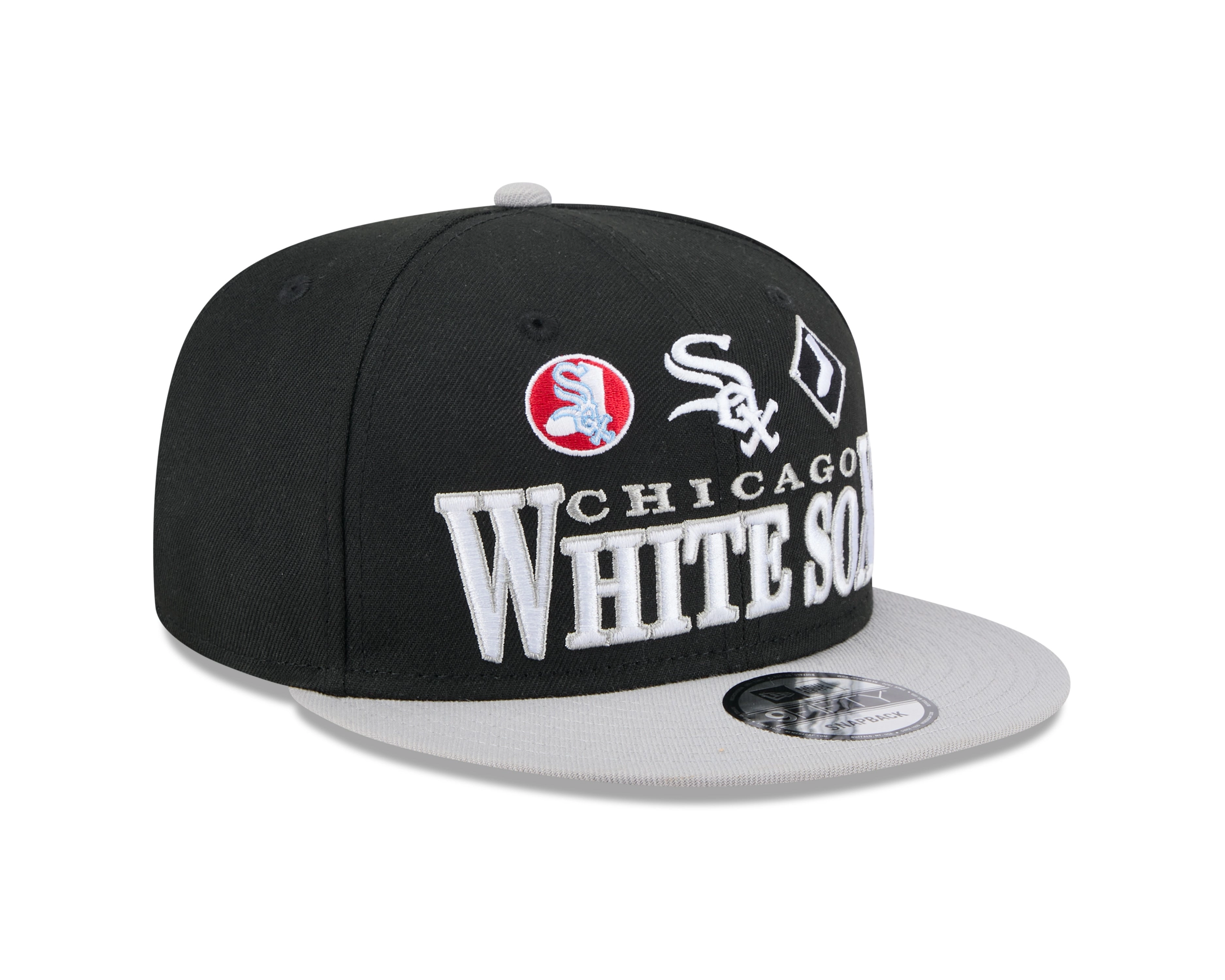Chicago White Sox New Era 2 Tone Black/Gray Archive 9FIFTY Snapback Hat