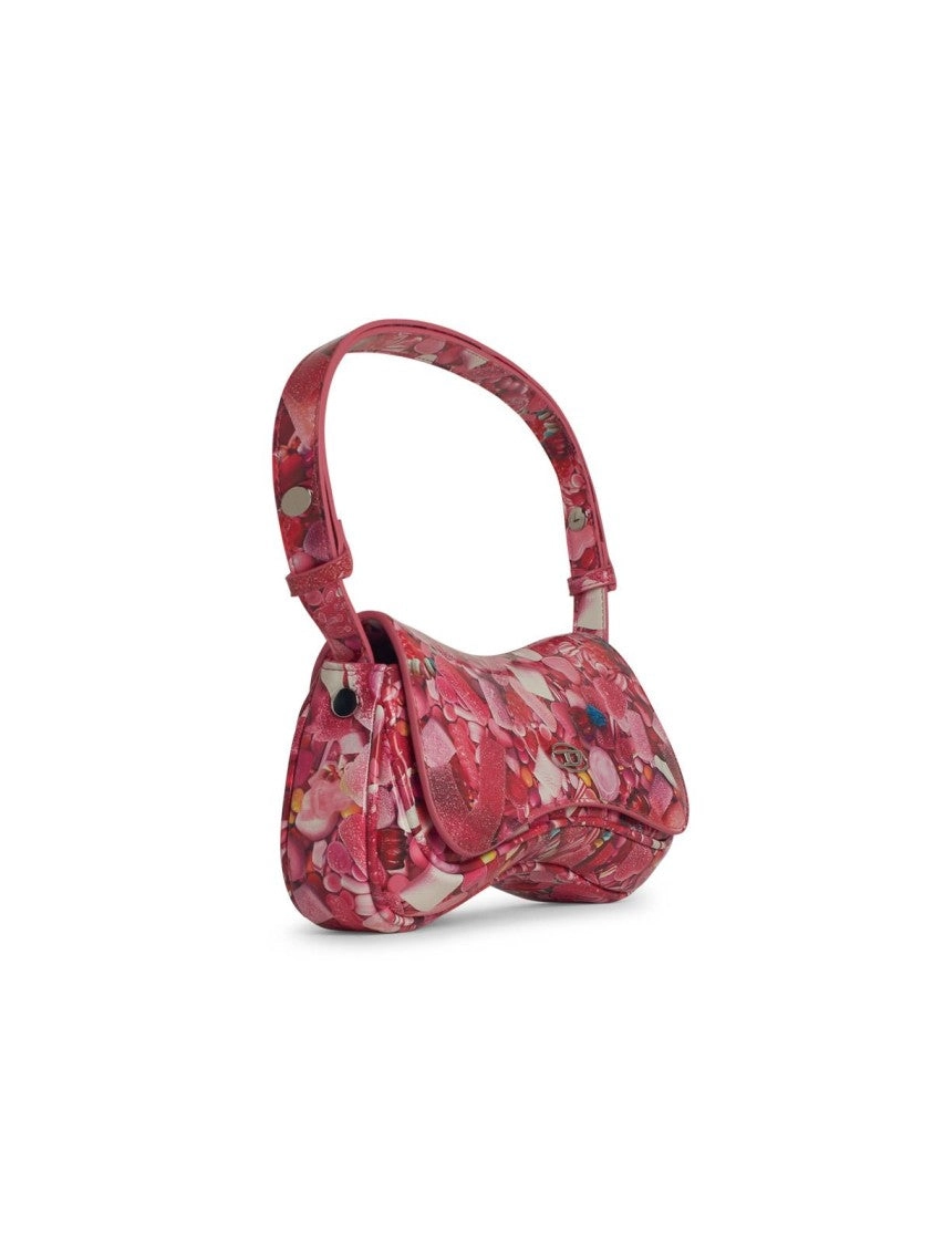 'Clutch Play' Pink Polyurethane Bag