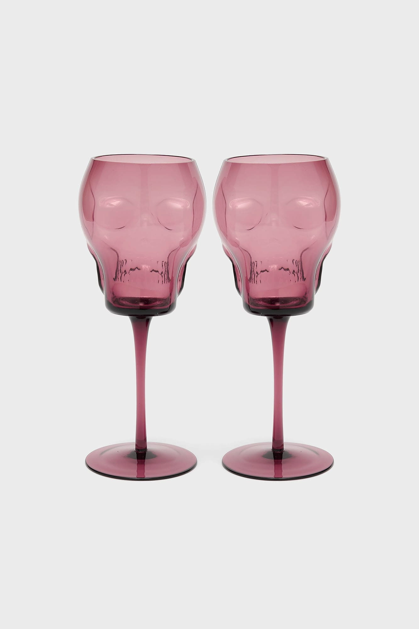 Cranium Wine Glasses [PLUM]