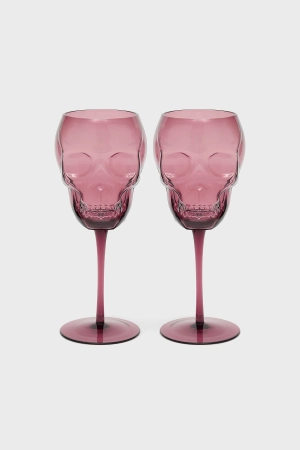 Cranium Wine Glasses [PLUM]