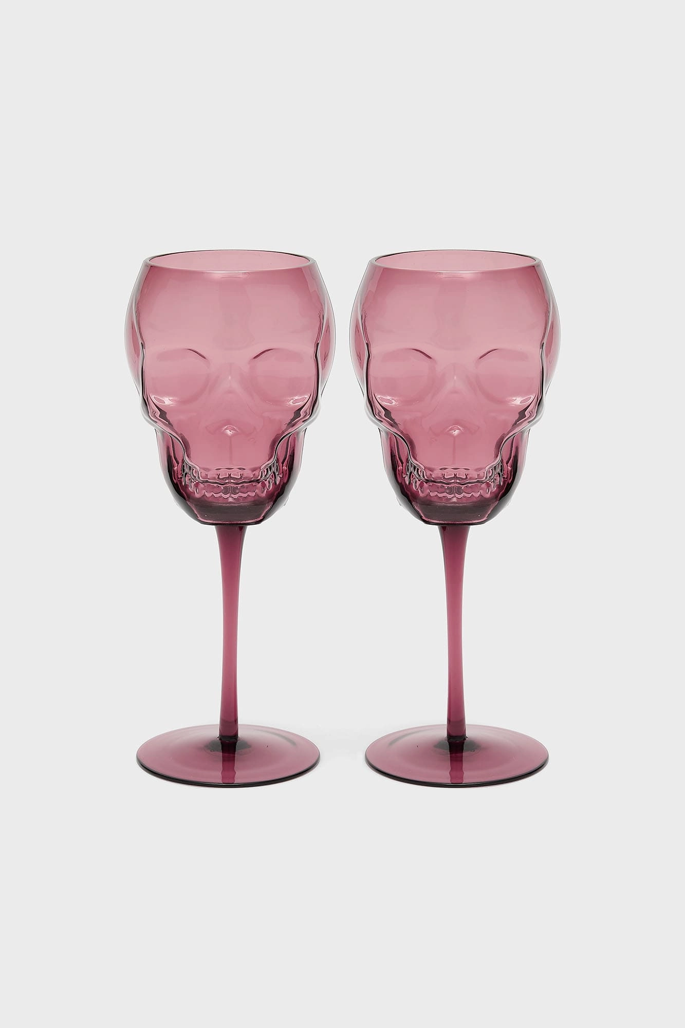 Cranium Wine Glasses [PLUM]