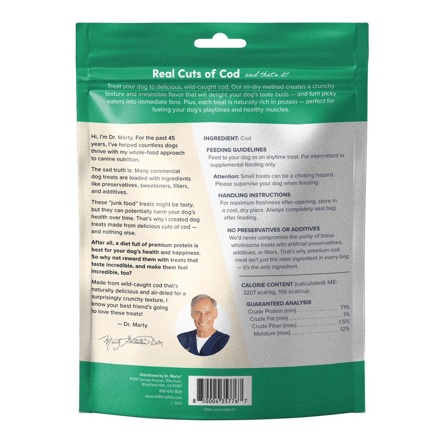 DR. MARTY Cod Cracklers Air Dried Dog Treats