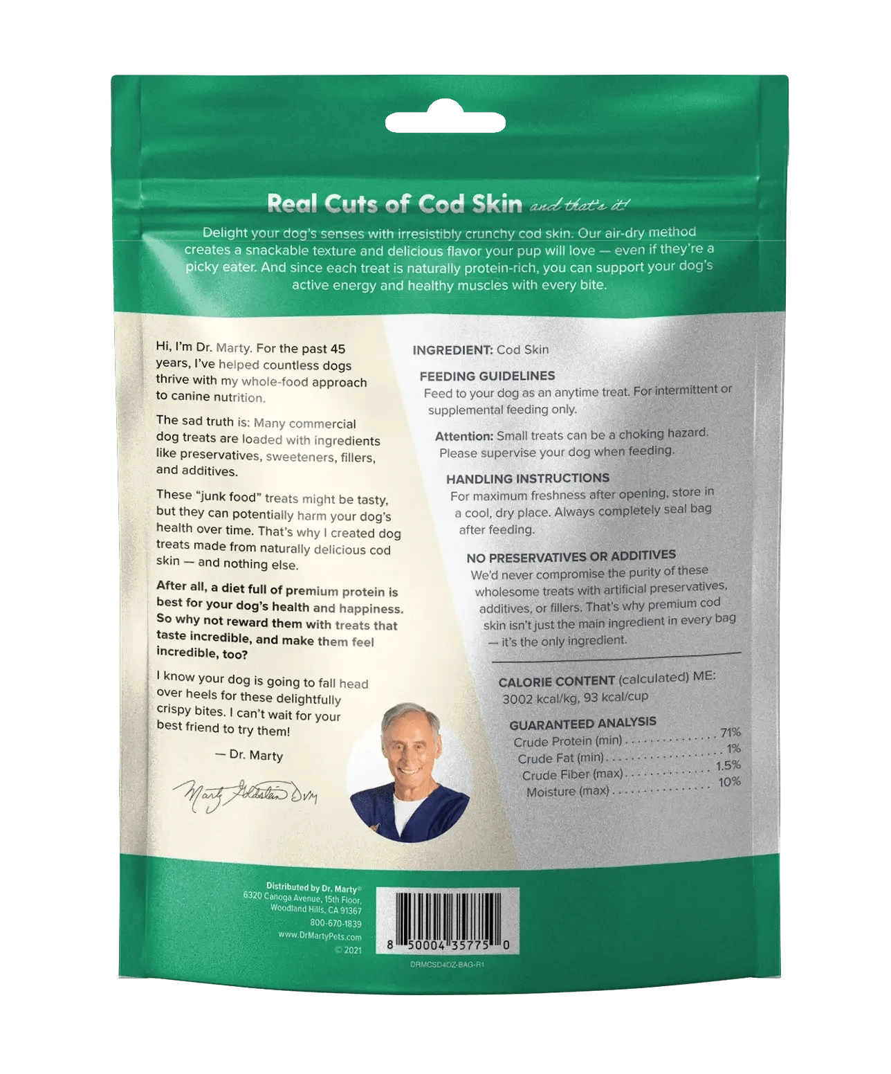 DR. MARTY Cod Crispies Air Dried Dog Treats
