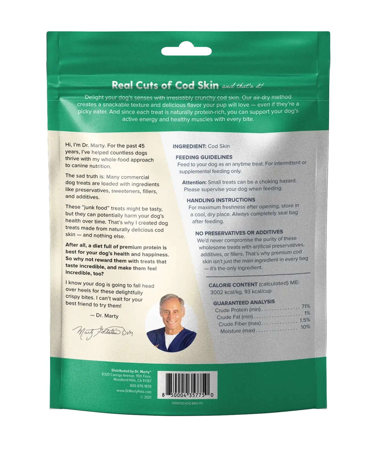 DR. MARTY Cod Crispies Air Dried Dog Treats