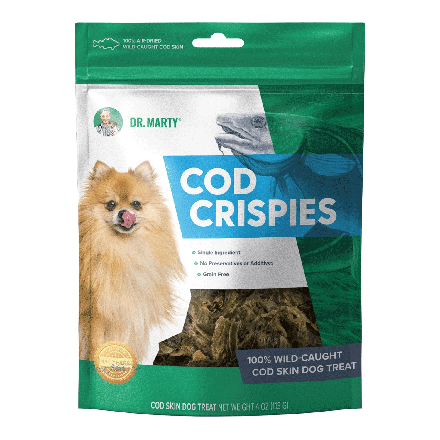 DR. MARTY Cod Crispies Air Dried Dog Treats