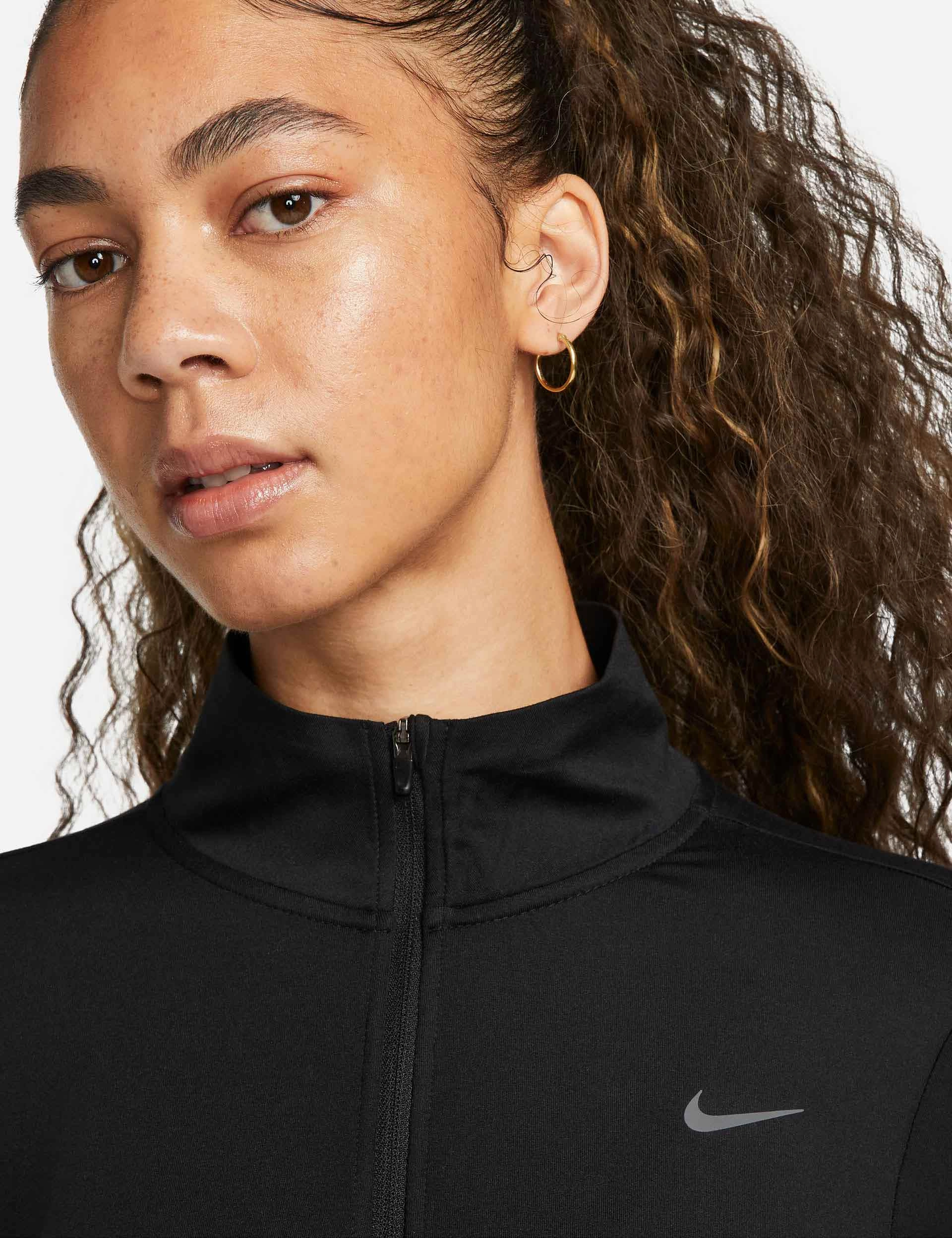 Dri-FIT Swift Element UV 1/4-Zip Running Top - Black/Reflective Silver