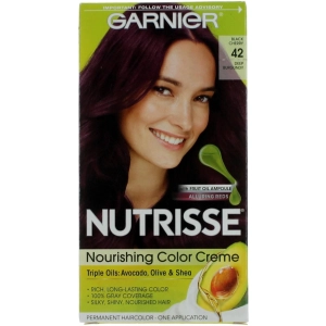 Garnier Women's Permanent Hair Color Kit - Nutrisse Coloring Creme, Black Cherry 42