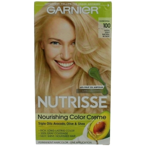 Garnier Women's Permanent Hair Color Kit - Nutrisse Coloring Creme, Chamomile 100