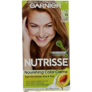 Garnier Women's Permanent Hair Color Kit - Nutrisse Coloring Creme, Honey Dip 73