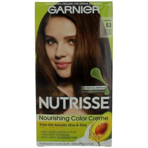 Garnier Women's Permanent Hair Color - Nutrisse Nourishing Coloring Creme, Chestnut 53