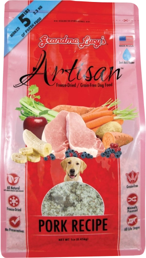 Grandma Lucy's Artisan Grain Free Pork Freeze Dried Dog Food