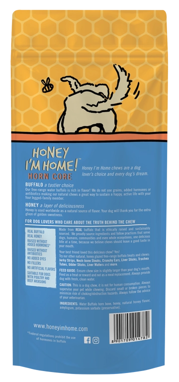Honey I'm Home! Horn Core Natural Honey Coated Buffalo Chew