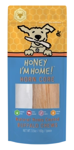 Honey I'm Home! Horn Core Natural Honey Coated Buffalo Chew
