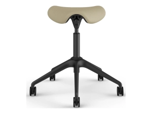 Humanscale Freedom Active Pony - Stool - ergonomic - triangular - tilt - swivel - corvara (chrome-free leather) - mineral F500GCL11FHKNSC