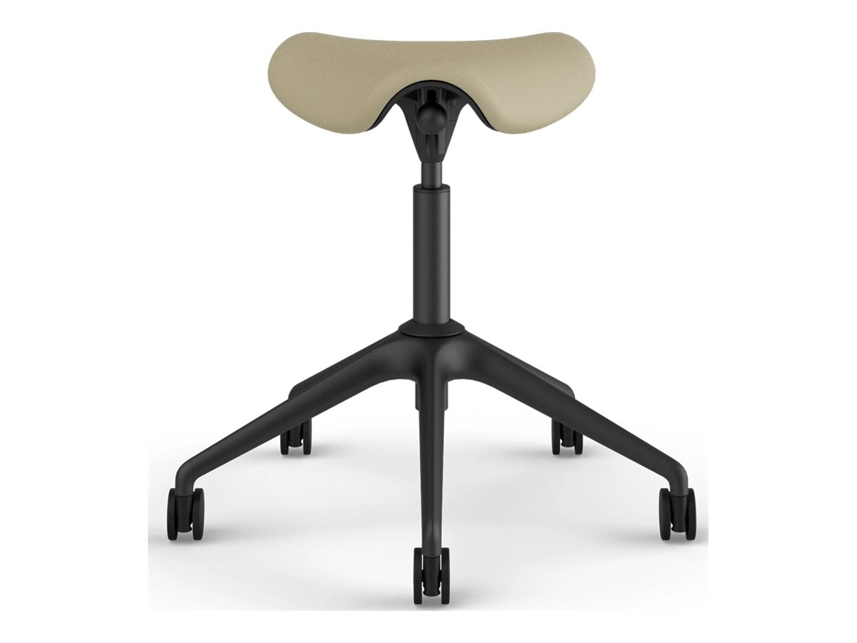 Humanscale Freedom Active Pony - Stool - ergonomic - triangular - tilt - swivel - corvara (chrome-free leather) - mineral F500GCL11FHKNSC