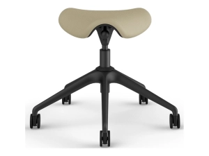 Humanscale Freedom Active Pony - Stool - ergonomic - triangular - tilt - swivel - corvara (chrome-free leather) - mineral F500GCL11FSKNSC