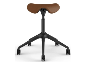 Humanscale Freedom Active Pony - Stool - ergonomic - triangular - tilt - swivel - corvara (chrome-free leather) - saddle F500GCL23FHKNSC