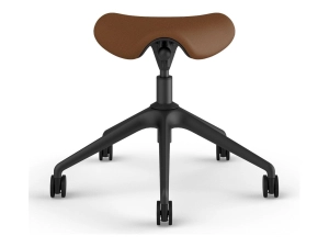 Humanscale Freedom Active Pony - Stool - ergonomic - triangular - tilt - swivel - corvara (chrome-free leather) - saddle F500GCL23FSKNSC