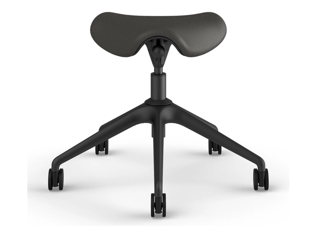 Humanscale Freedom Active Pony - Stool - ergonomic - triangular - tilt - swivel - ticino (chrome-free leather) - charcoal F500GTL12FSKNSC