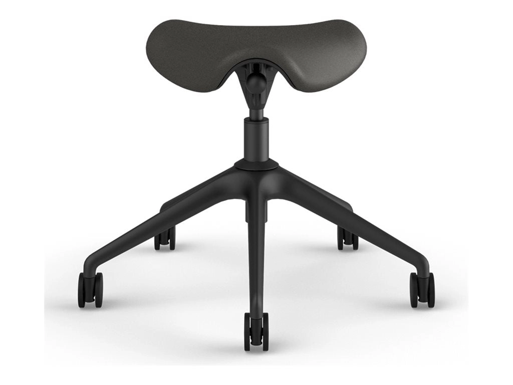 Humanscale Freedom Active Pony - Stool - ergonomic - triangular - tilt - swivel - ticino (chrome-free leather) - charcoal F500GTL12FSKNSC