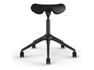 Humanscale Freedom Active Pony - Stool - ergonomic - triangular - tilt - swivel - ticino (chrome-free leather) - obsidian F500GTL10FHKNSC