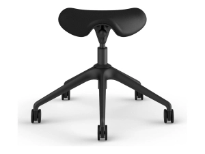 Humanscale Freedom Active Pony - Stool - ergonomic - triangular - tilt - swivel - ticino (chrome-free leather) - obsidian F500GTL10FSKNSC