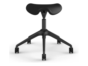 Humanscale Freedom Active Pony - Stool - ergonomic - triangular - tilt - swivel - ticino (chrome-free leather) - obsidian F500GTL10FTKNSC