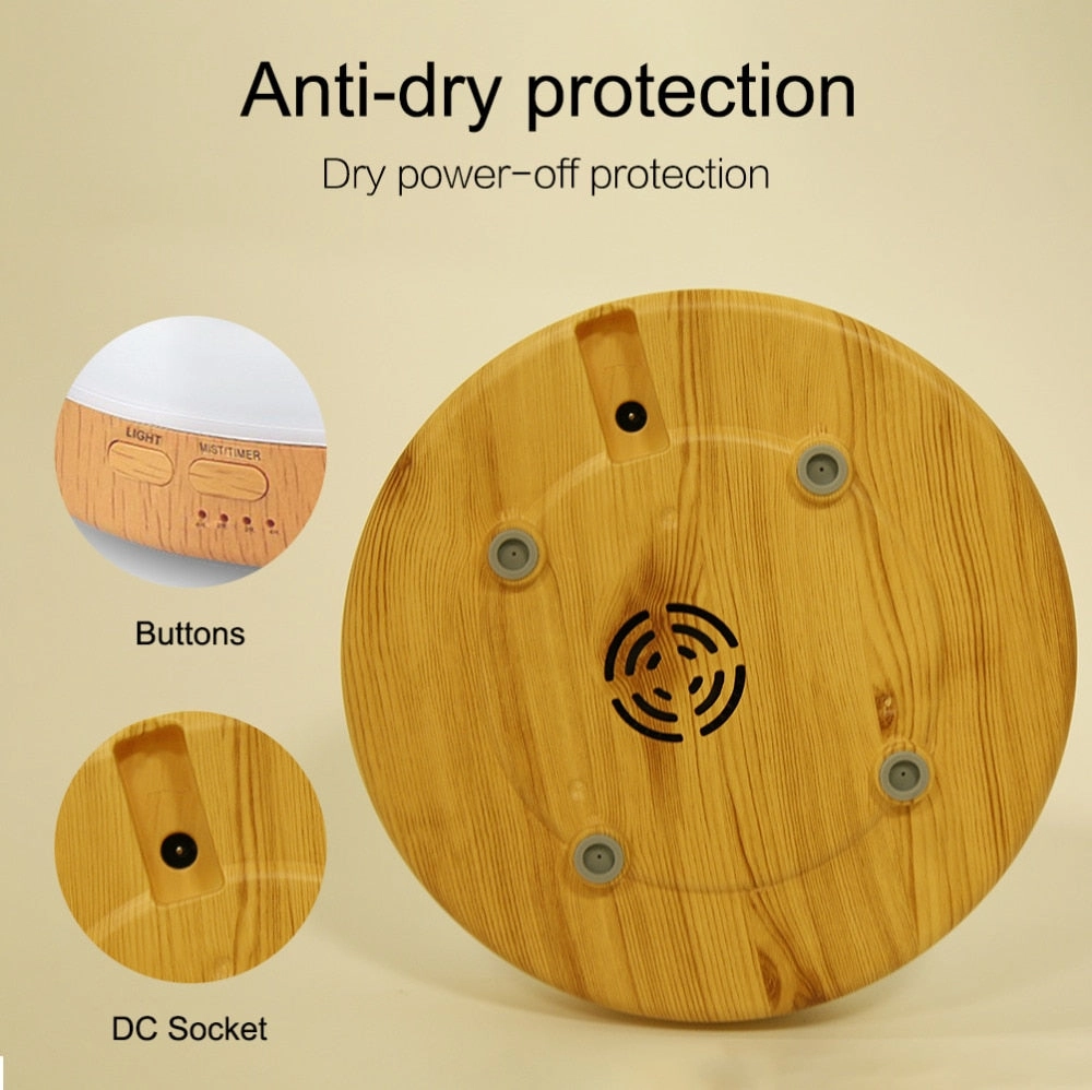 Humidifier 500ml Remote Control Essential Oil Mist