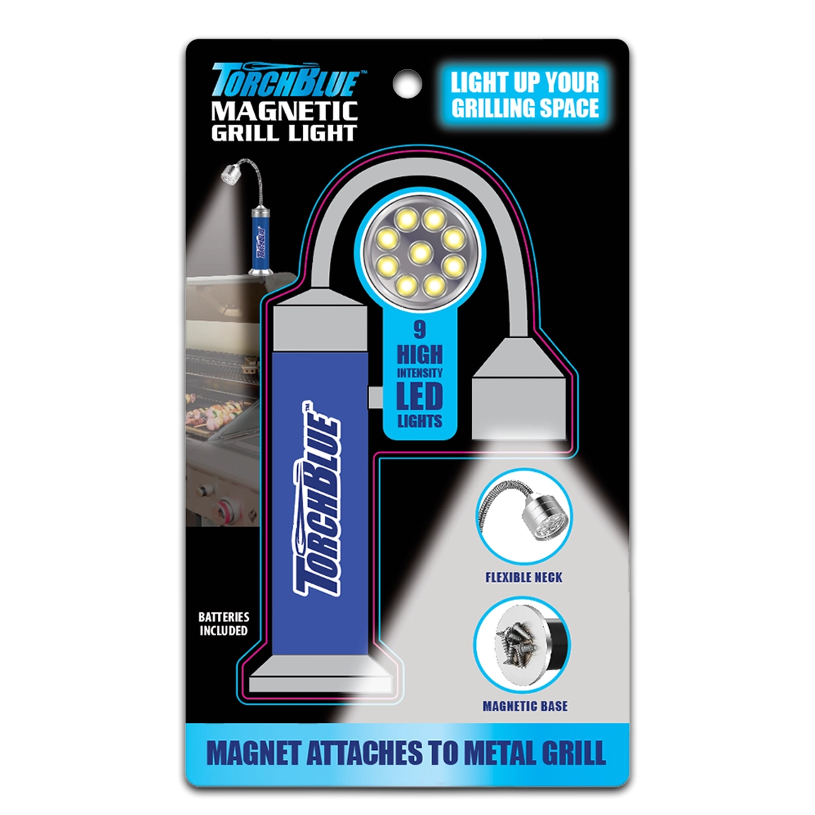 LED Grill Light with Magnetic Stand - 6 Pieces Per Retail Ready Display 23848