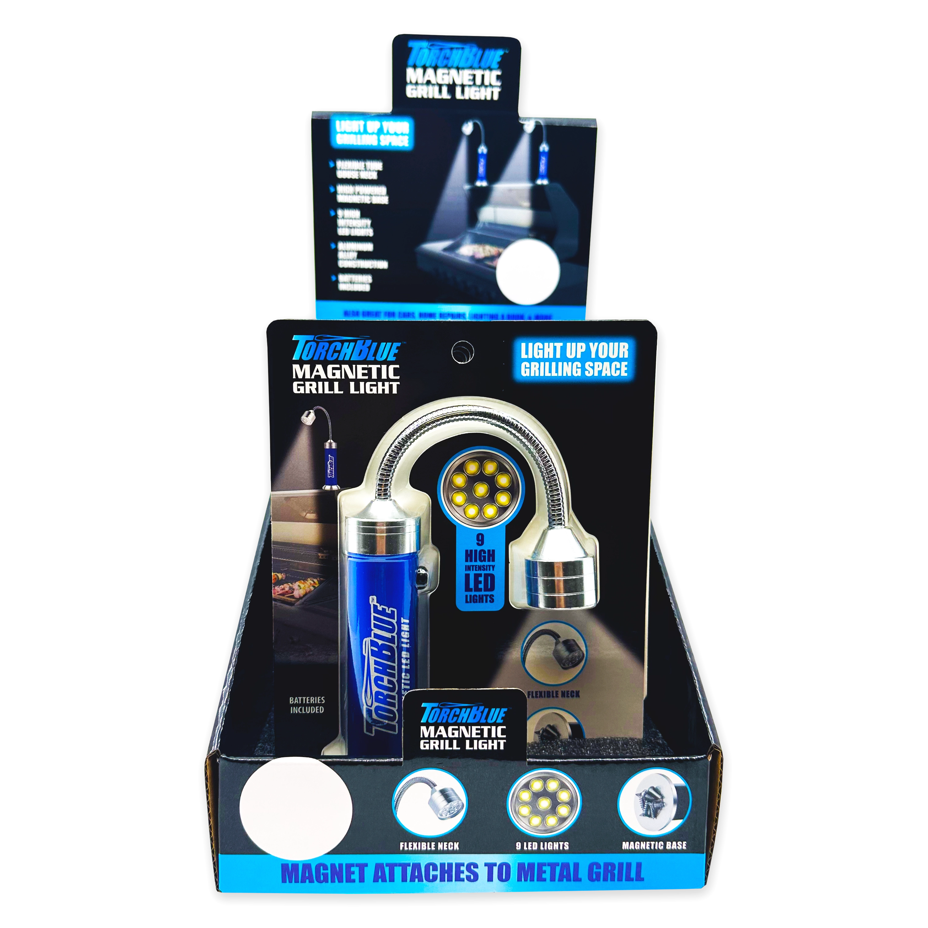 LED Grill Light with Magnetic Stand - 6 Pieces Per Retail Ready Display 23848