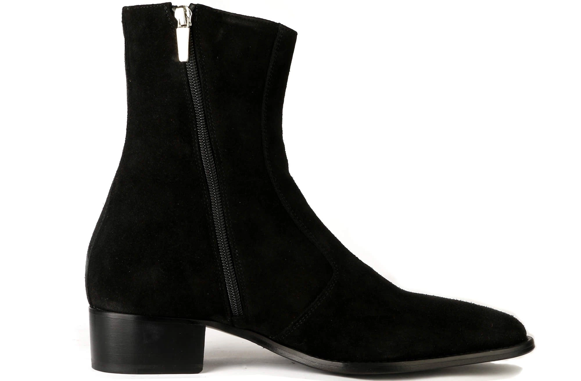 Memphis Zip Boot Black Suede