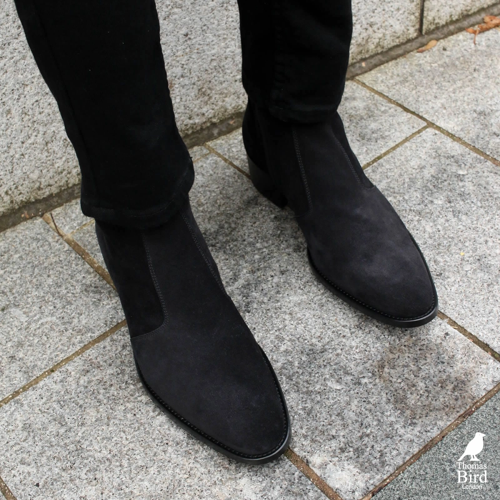 Memphis Zip Boot Black Suede