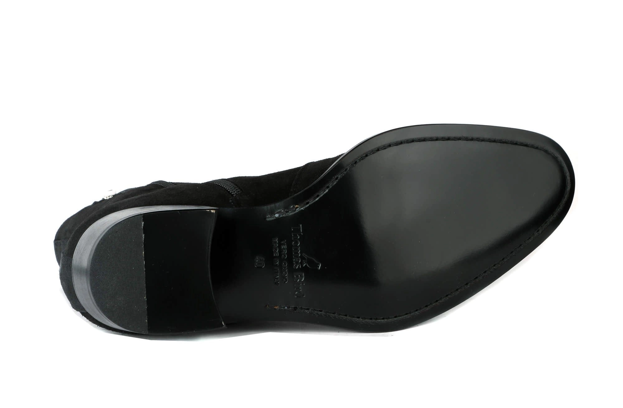 Memphis Zip Boot Black Suede