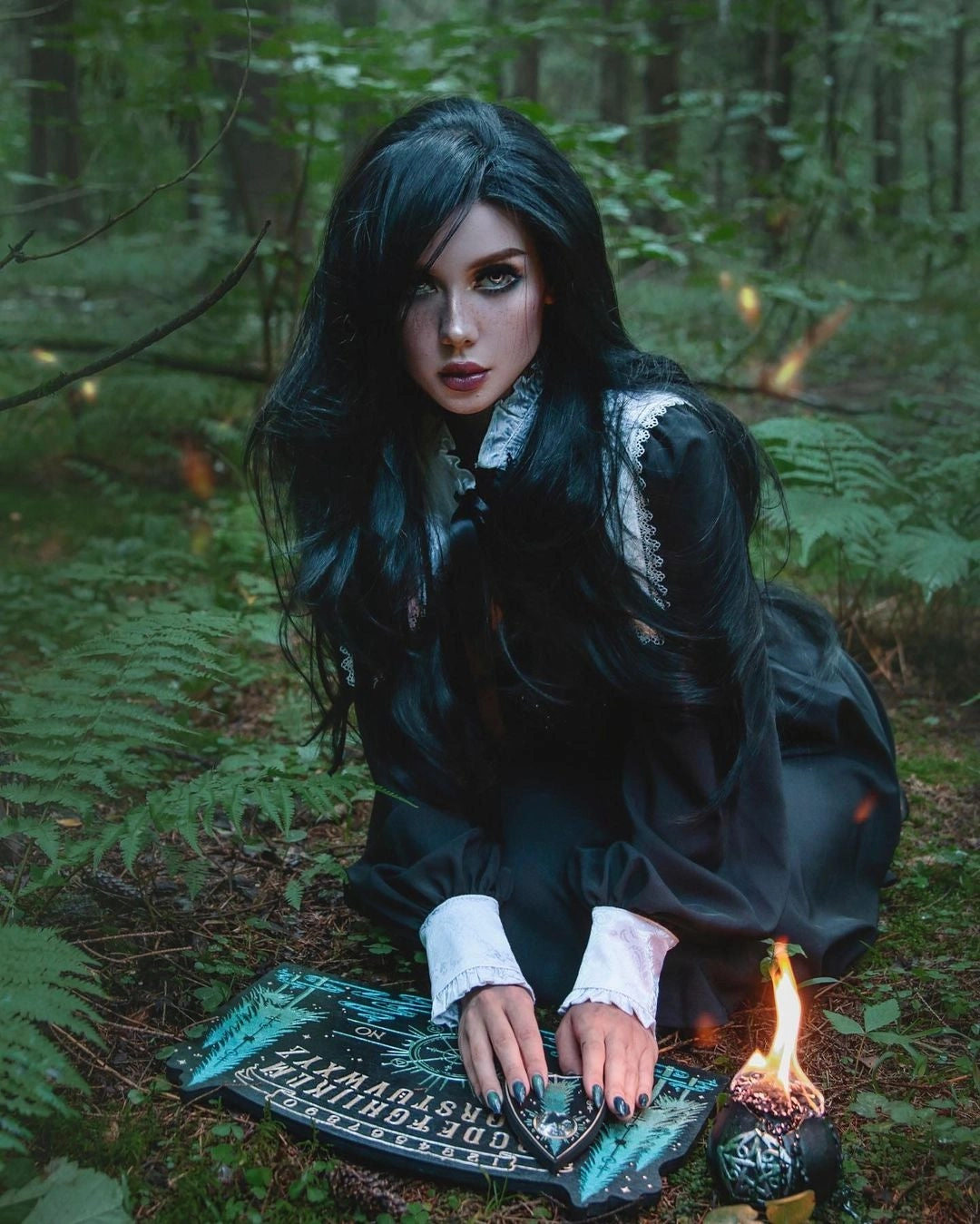 Natalia-Black Long Wavy Synthetic Lace Front Wig Imstyle