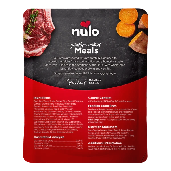 Nulo Gently-Cooked Meals Beef & Sweet Potato Recipe