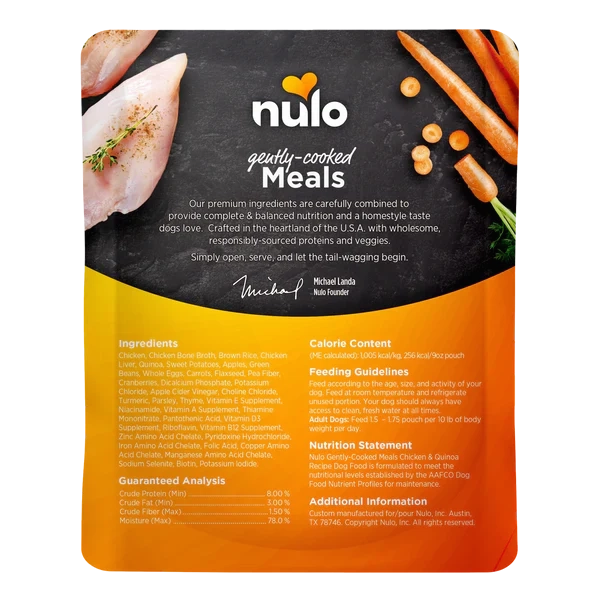 Nulo Gently-Cooked Meals Chicken & Quinoa Recipe