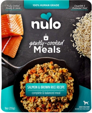 Nulo Gently-Cooked Meals Salmon & Brown Rice Recipe Wet Dog Food Pouch
