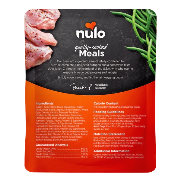 Nulo Gently-Cooked Meals Turkey & Green Beans Recipe