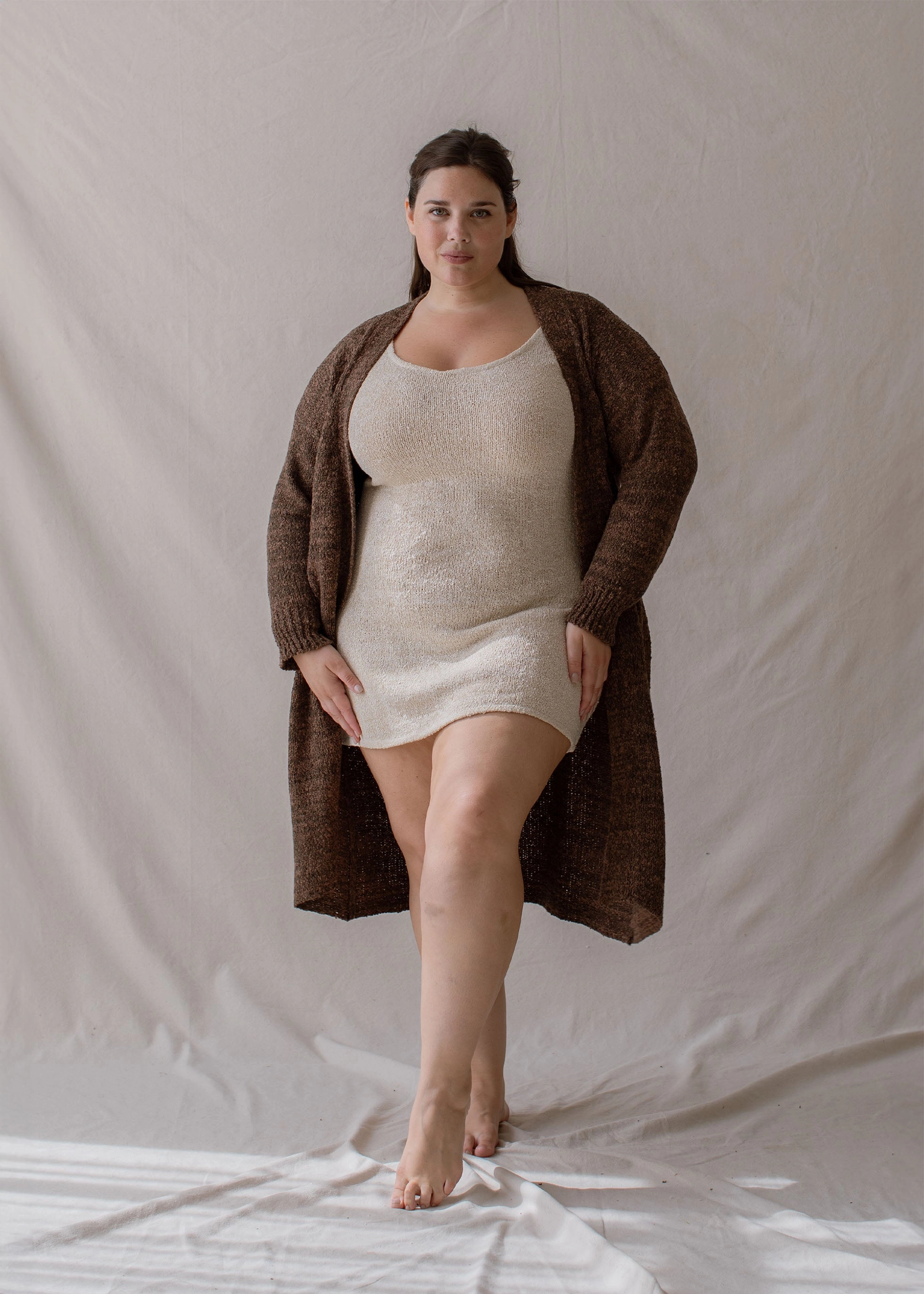 Paloma Long Cardigan Brunette