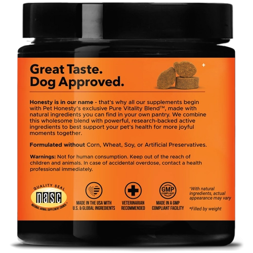 Pet Honesty Hip   Joint Health Max Strength Bacon Flavor for Dogs